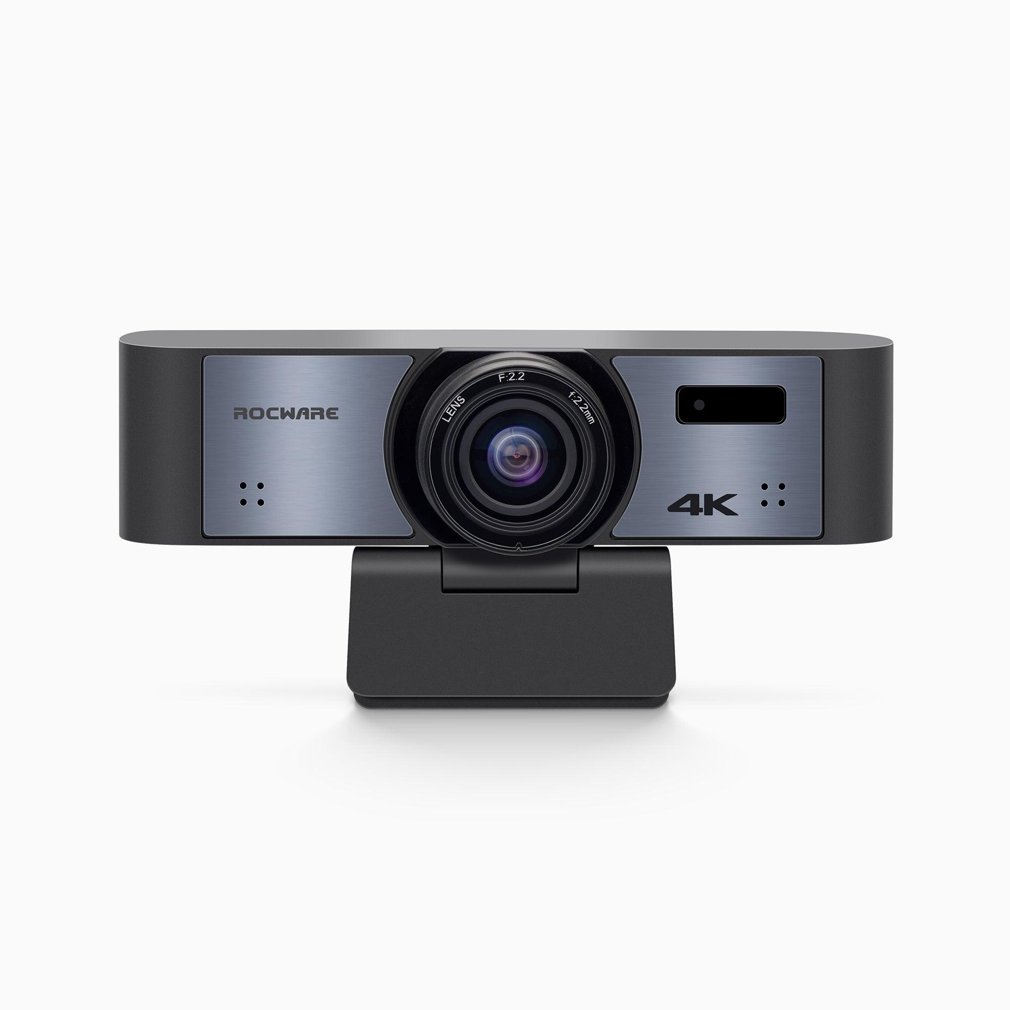 Webcam AI USB RC16 4K avec champ de vision de 110°, zoom numérique 8X, suivi humanoïde et cadrage automatique