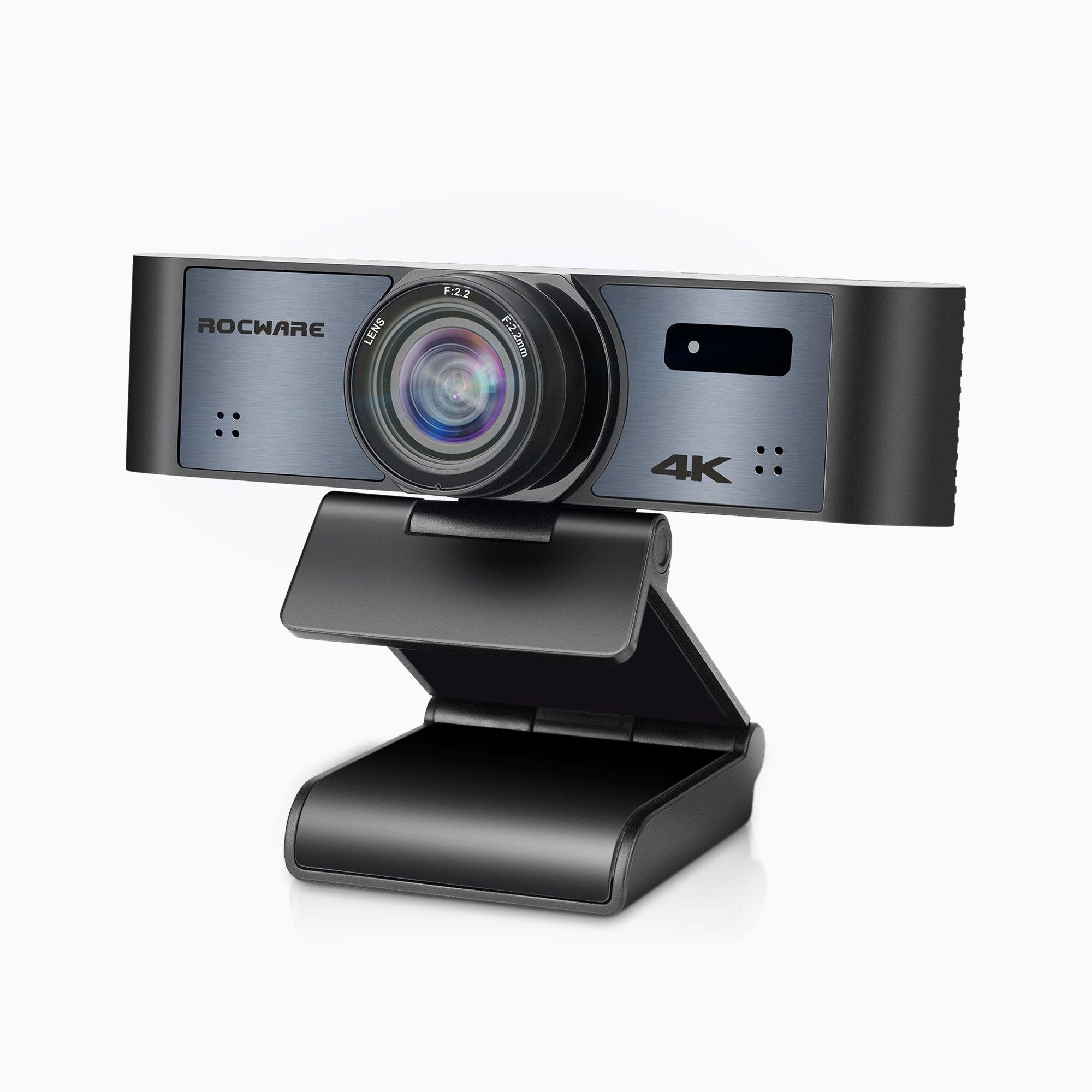 Webcam AI USB RC16 4K avec champ de vision de 110°, zoom numérique 8X, suivi humanoïde et cadrage automatique