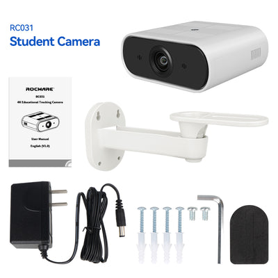 ROCWARE Education - Hybrid/Distance Learning 4K AI Auto Tracking Classroom Camera