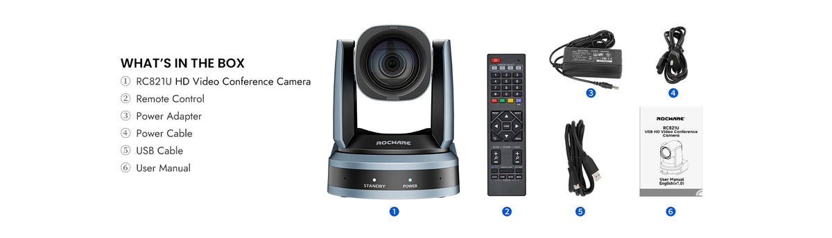 RC821U Zoom Certified 1080P 60FPS PTZ Camera 12X Optical Zoom 72.5° Fi ...