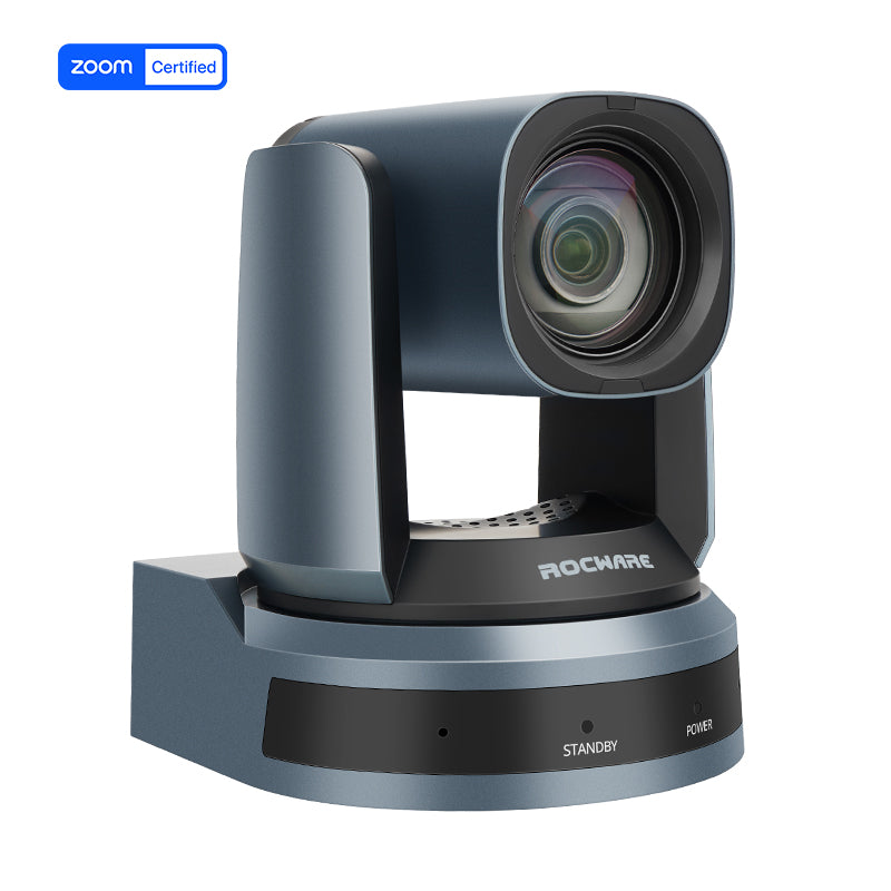 Zoom-zertifizierte 1080P 60FPS PTZ-Kamera, 12-facher optischer Zoom, 72,5° Sichtfeld für Live-Streaming, Konferenzen RC821U