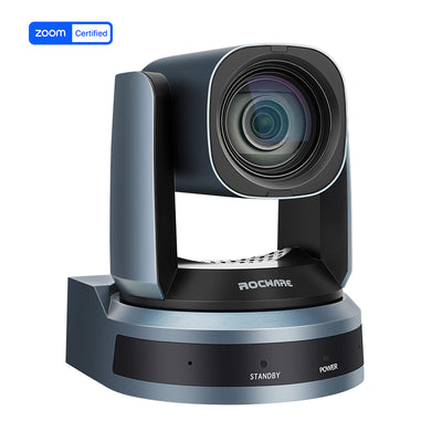 Caméra PTZ 1080P 60FPS certifiée Zoom, zoom optique 12X, champ de vision de 72,5° pour la diffusion en direct et les conférences RC821U