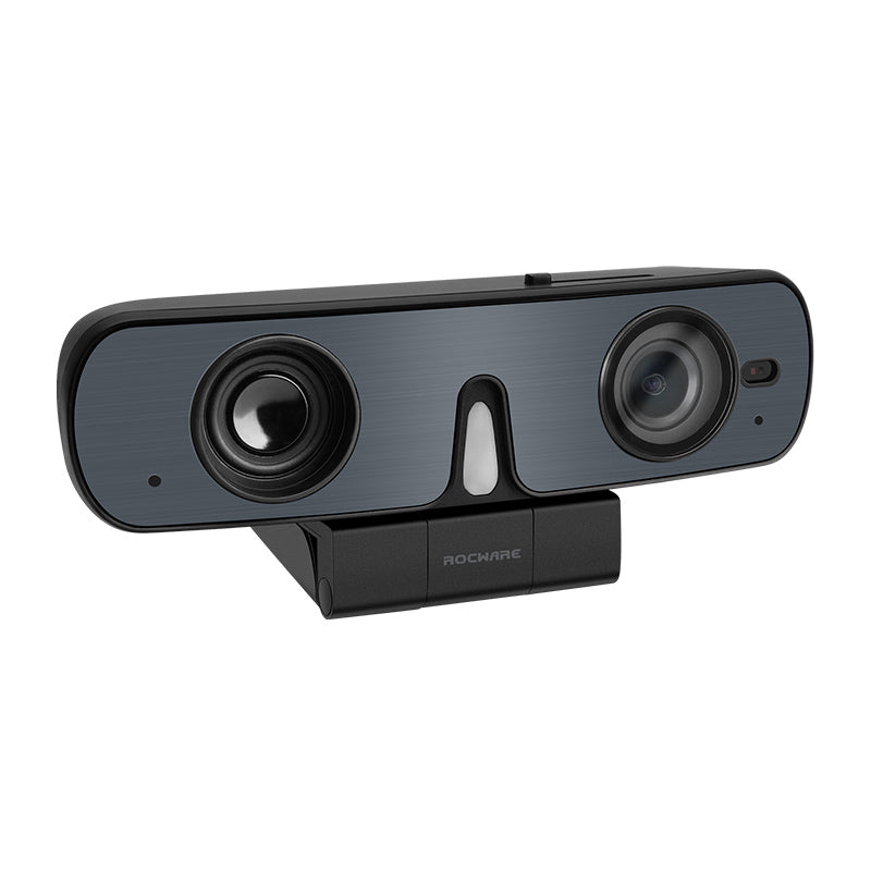 ROCWARE RC08 Webcam de vidéoconférence tout-en-un Full HD 1080p avec haut-parleur et micro