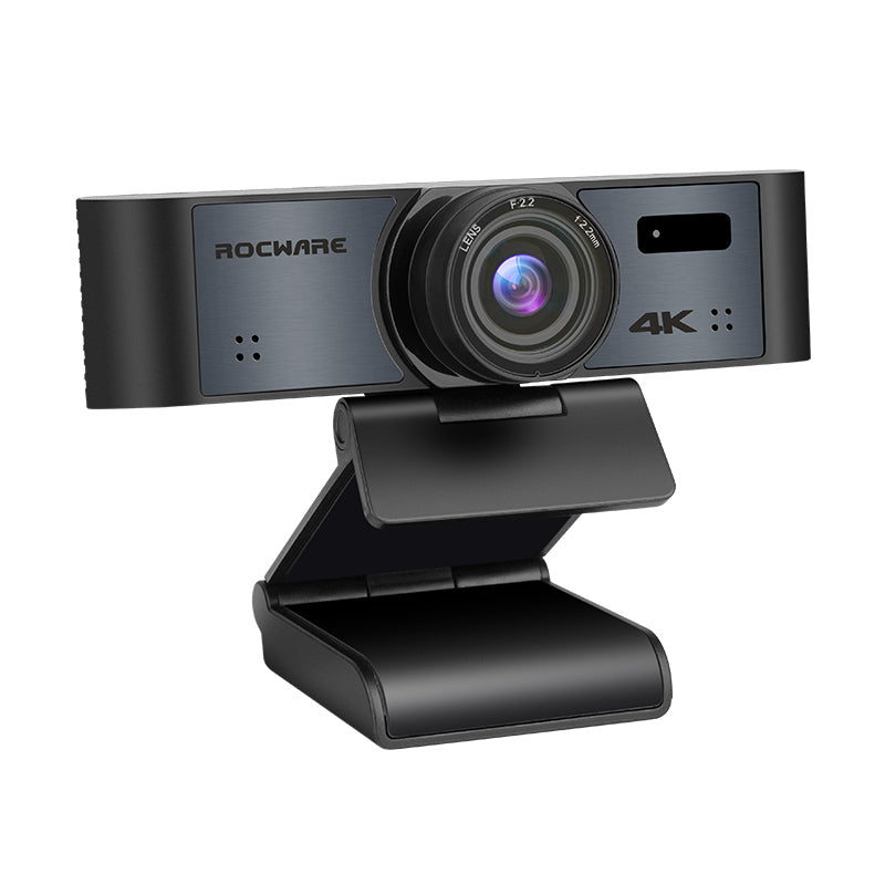 Webcam AI USB Rocware RC16 4K avec 110°FoV, zoom numérique 8X, suivi humanoïde et cadrage automatique