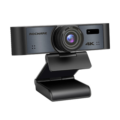 Rocware RC16 4K USB AI Webcam with 110°FoV, 8X digital zoom, Humanoid Tracking and auto framing