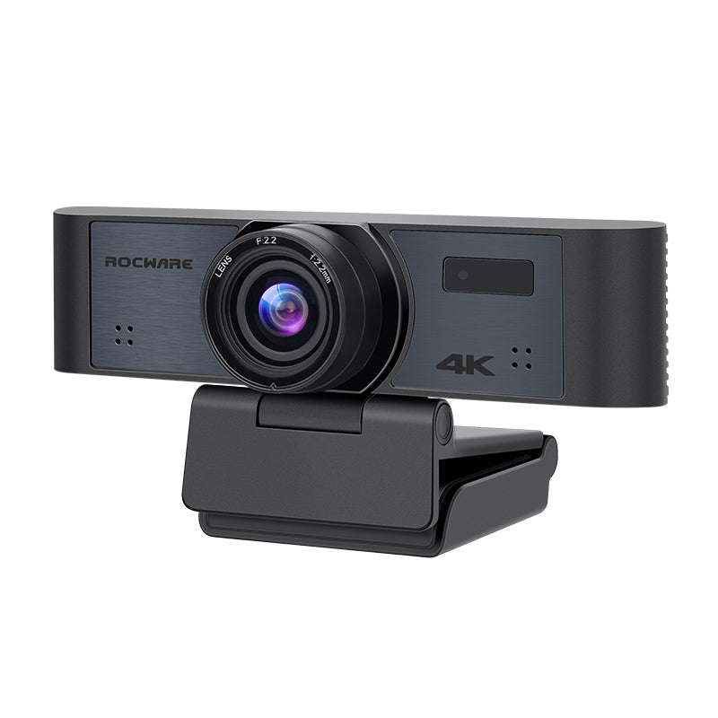 Rocware RC16 4K USB AI Webcam with 110°FoV, 8X digital zoom, Humanoid Tracking and auto framing