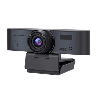 Webcam AI USB Rocware RC16 4K avec 110°FoV, zoom numérique 8X, suivi humanoïde et cadrage automatique