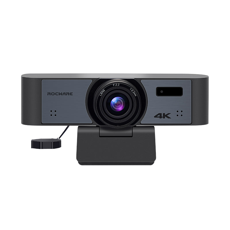 Webcam AI USB Rocware RC16 4K avec 110°FoV, zoom numérique 8X, suivi humanoïde et cadrage automatique