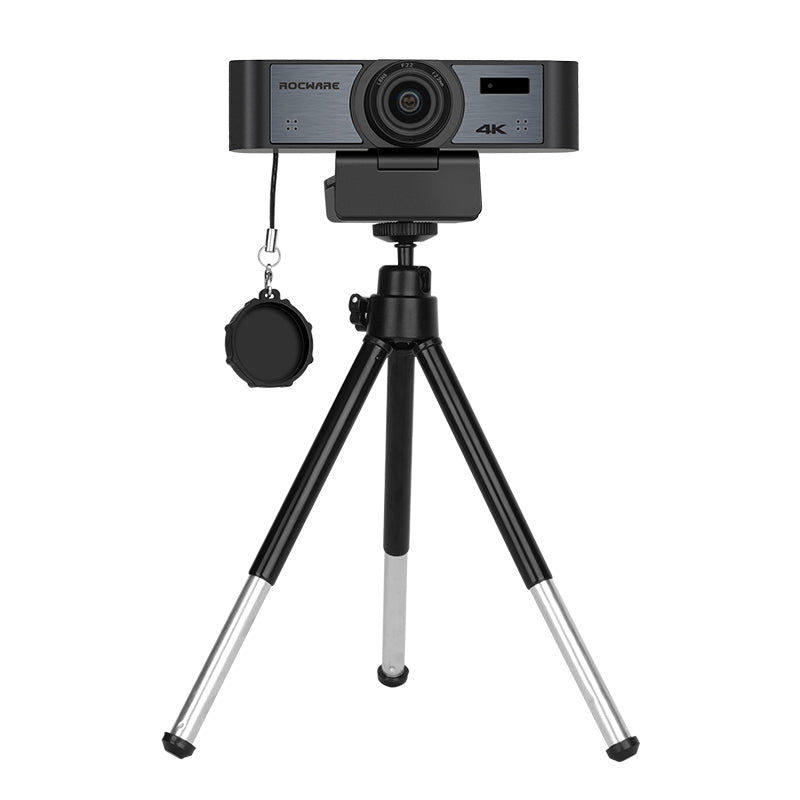 Rocware RC16 4K USB AI Webcam with 110°FoV, 8X digital zoom, Humanoid Tracking and auto framing